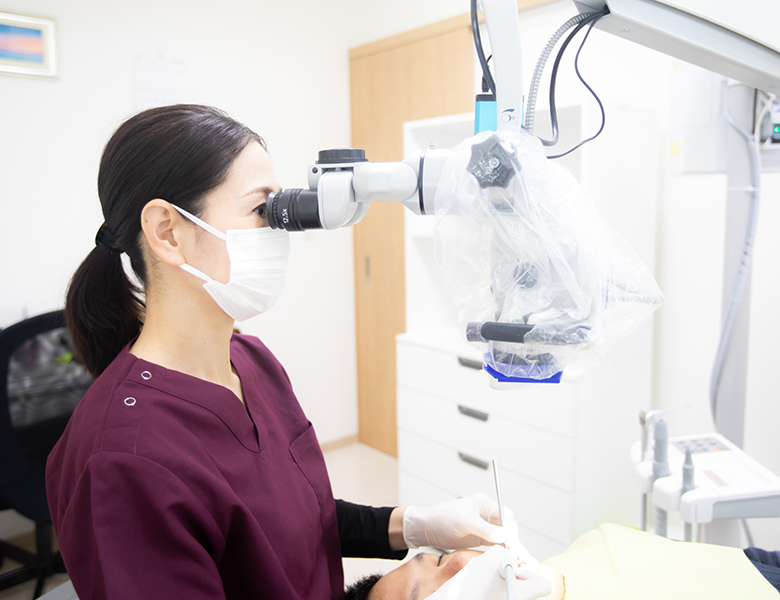 千葉県茂原市の歯医者、たけ歯科クリニックのマイクロスコープ精密治療